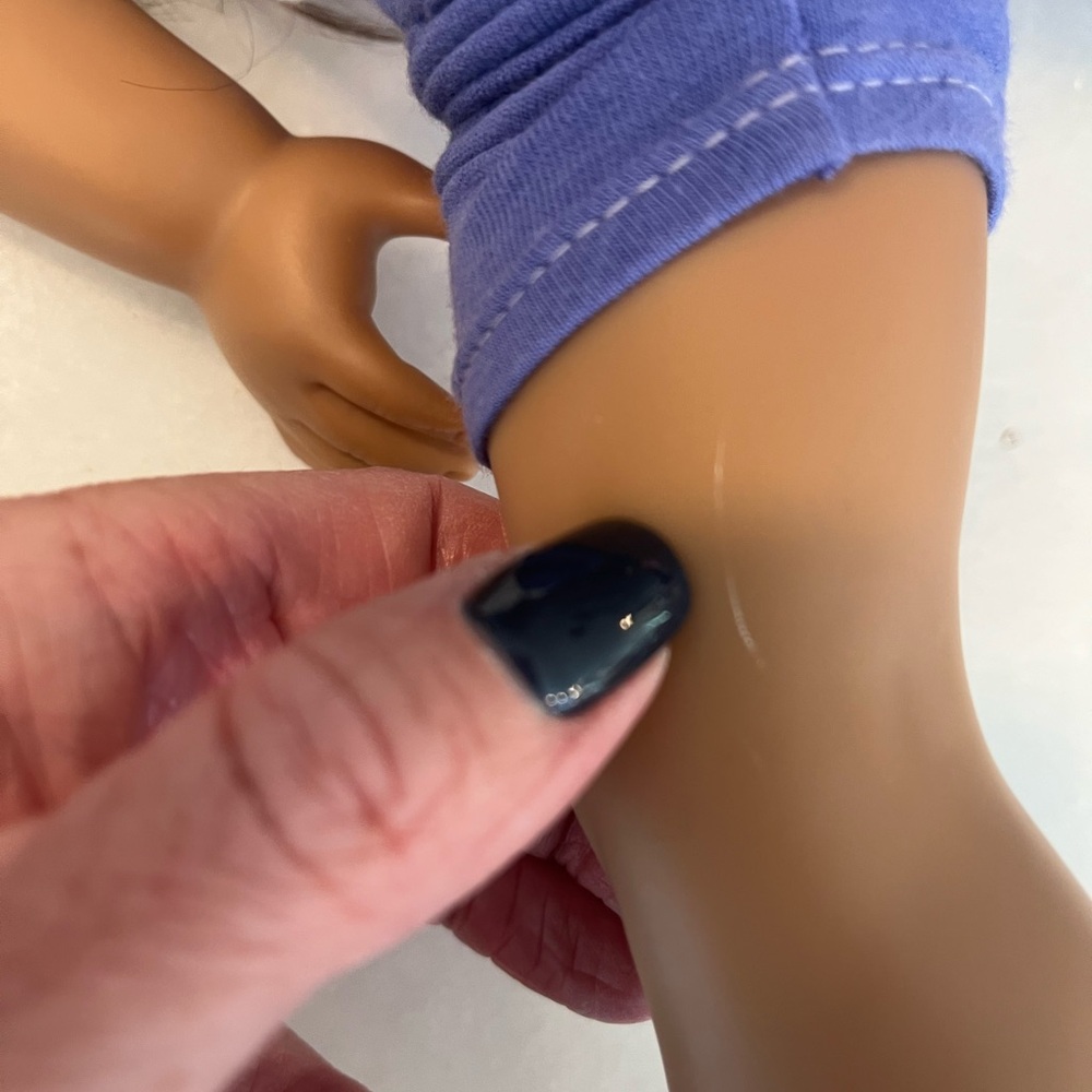 American Girl Doll with Brown Hair and Orange Outfit - Picture 6 of 6
